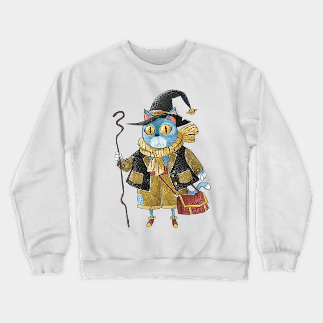 The Wizard Cat Crewneck Sweatshirt by Sunshine Corner